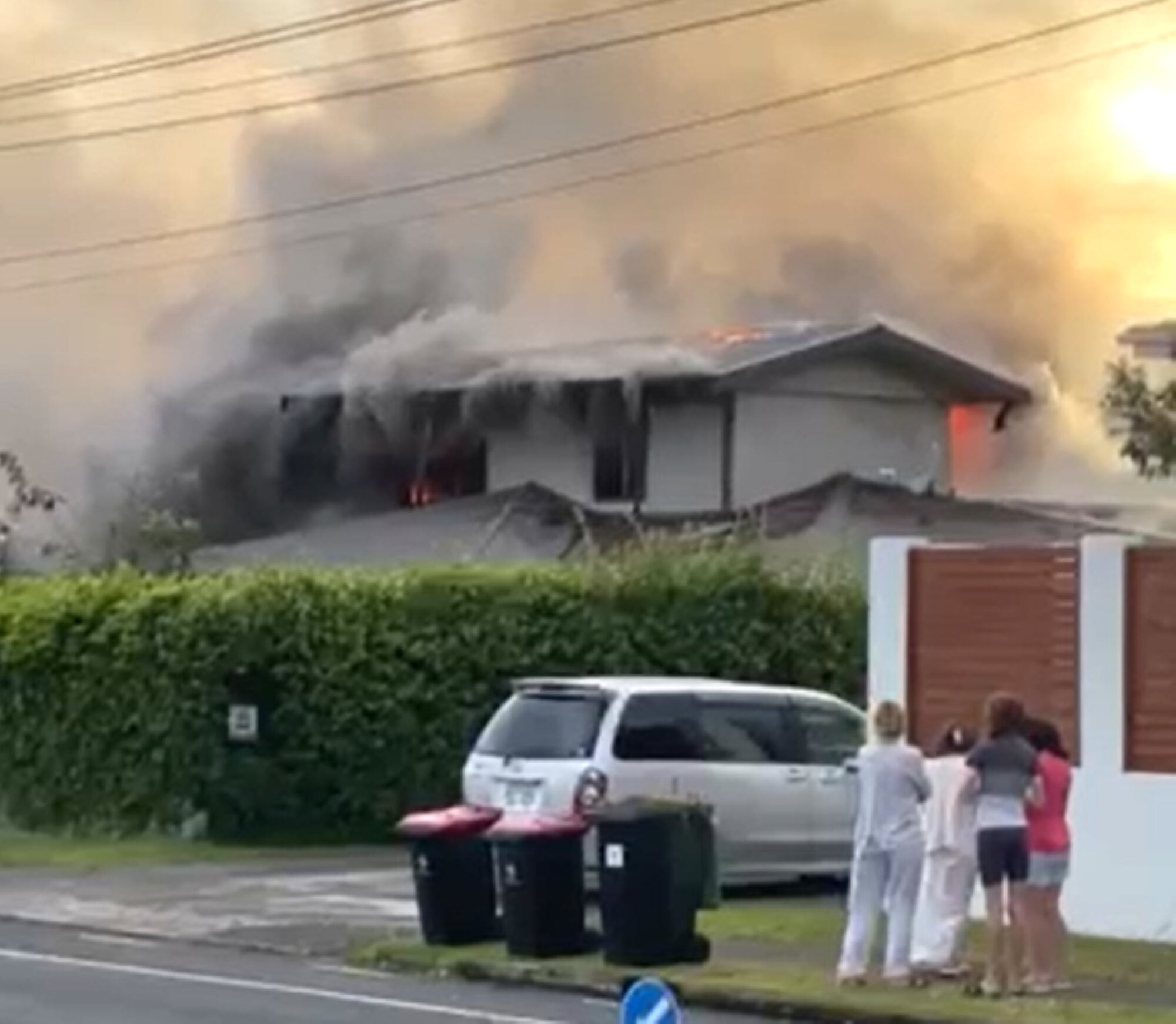 Fire and Emergency New Zealand was called to a blaze at a property on Golf Rd in Mount Maunganui around 7am. Photo / Dion Norton