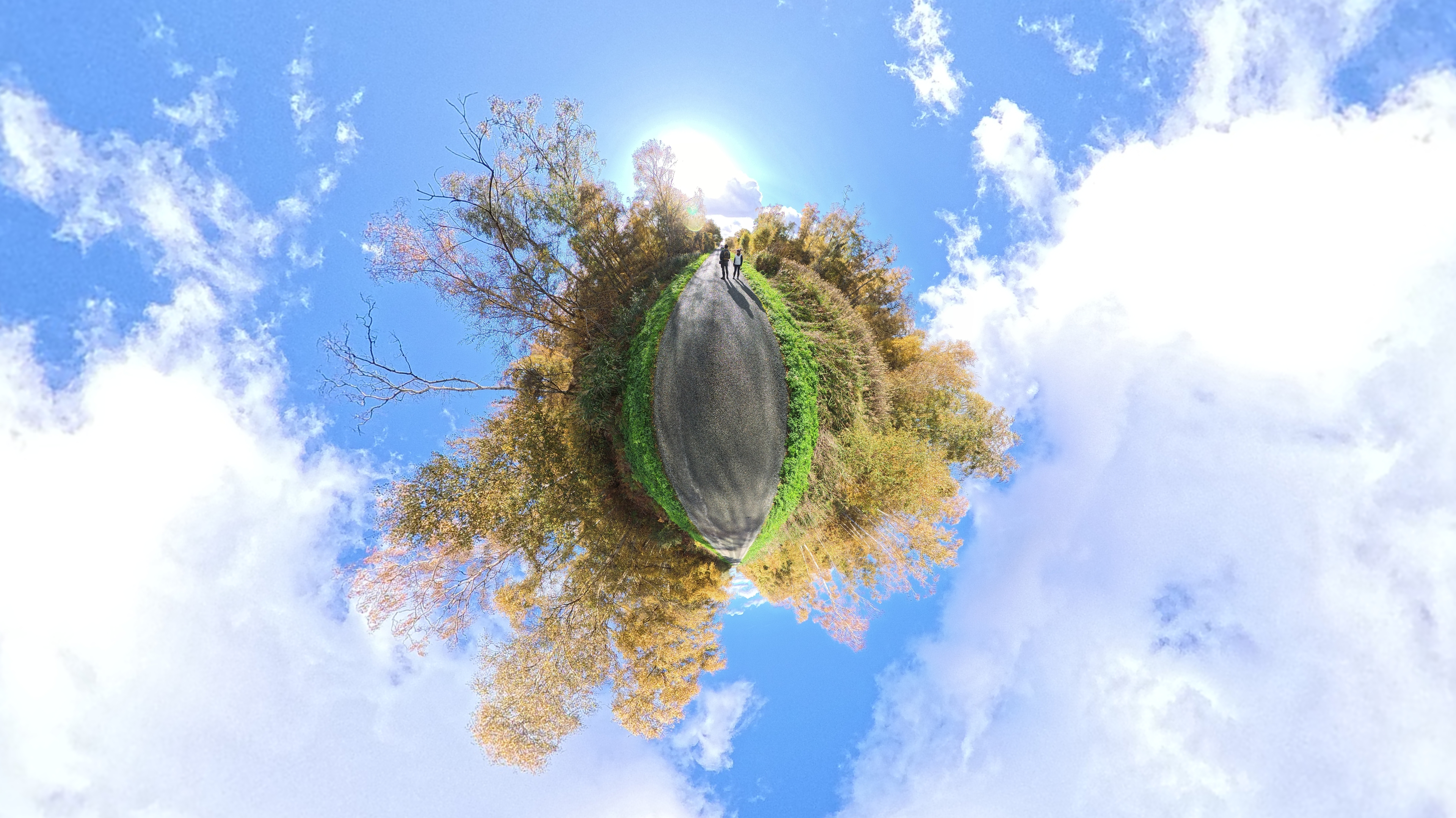 Tiny planet photo captured with the Antigravity A1 drone