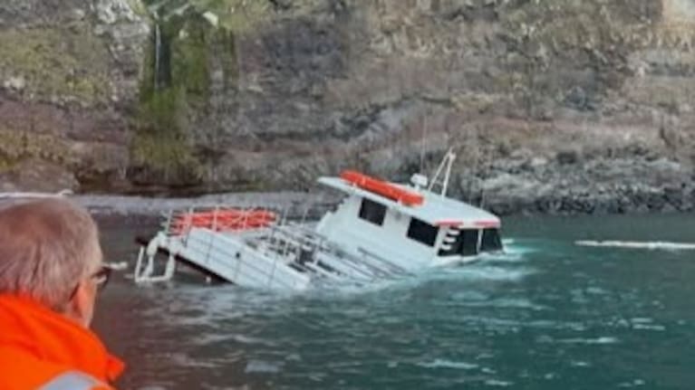 A grounding near the Akaroa Heads triggered a rapid evacuation after the vessel started flooding and smoking.