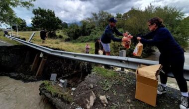 'Lifeline' road gouged out by raging floodwaters