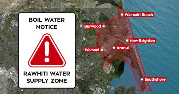 Boil water notice extended in east Christchurch after bacteria found