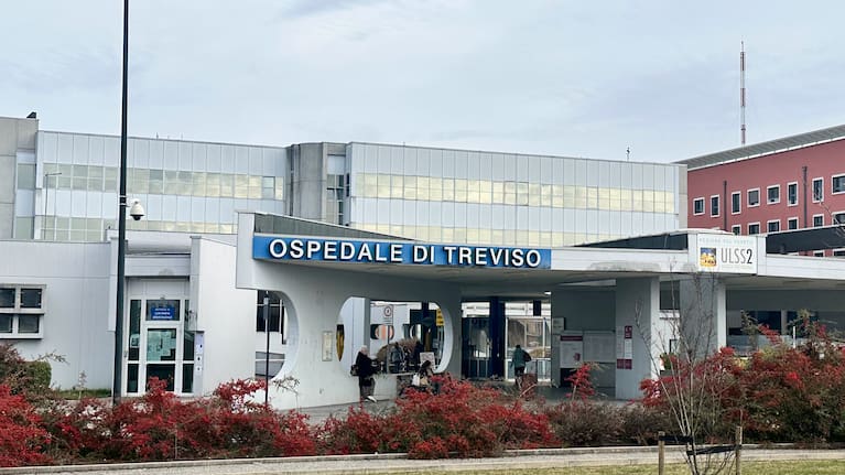 A view of the Treviso Hospital where Lindsey Vonn of the United States is being treated for a broken left leg sustained in the women's downhill.