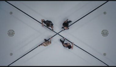 A still from the music video for ″GO,″ the lead track from Blackpink