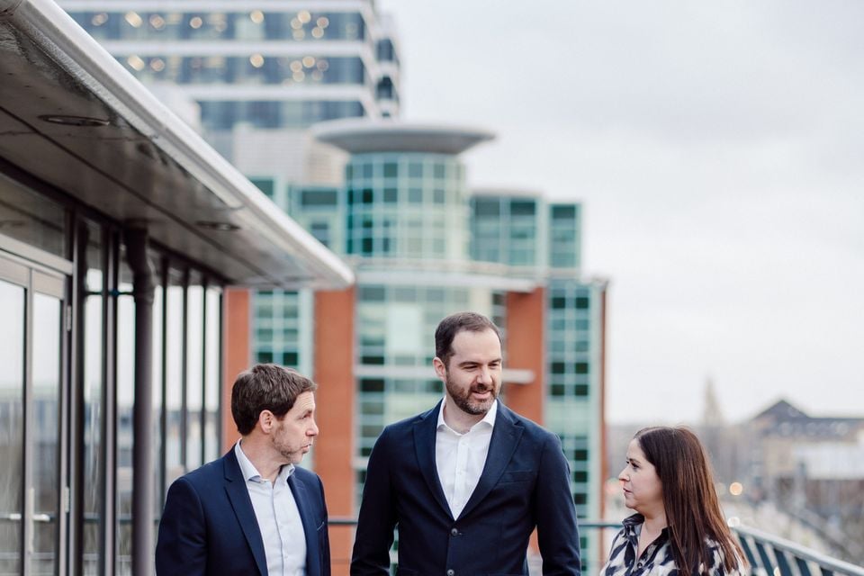 Daniel Glover, Pacem Advisory’s managing director  (centre) with director Kevin Kelly and Lizzie Crothers, director of accounting and tax