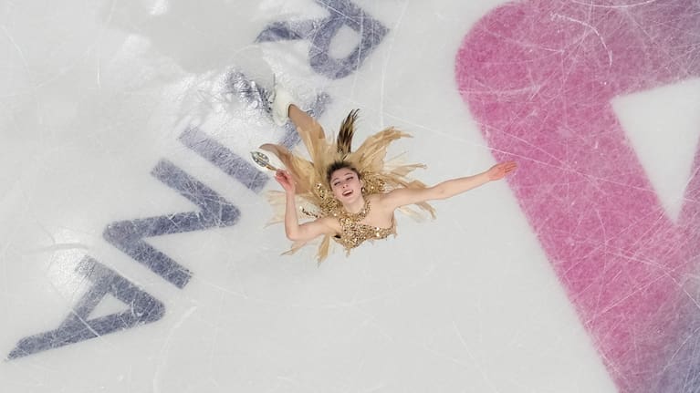 Alysa Liu of the United States competes during the women's figure skating free programme at the 2026 Winter Olympics, in Milan, Italy, Thursday, February 19, 2026.