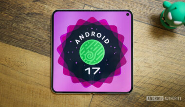 The Android 17 logo on a Pixel phone.