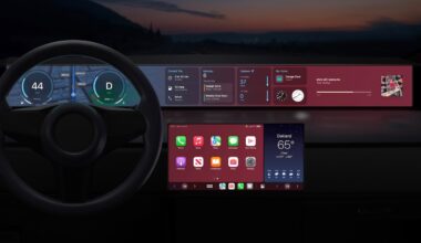 Apple CarPlay on dash of car