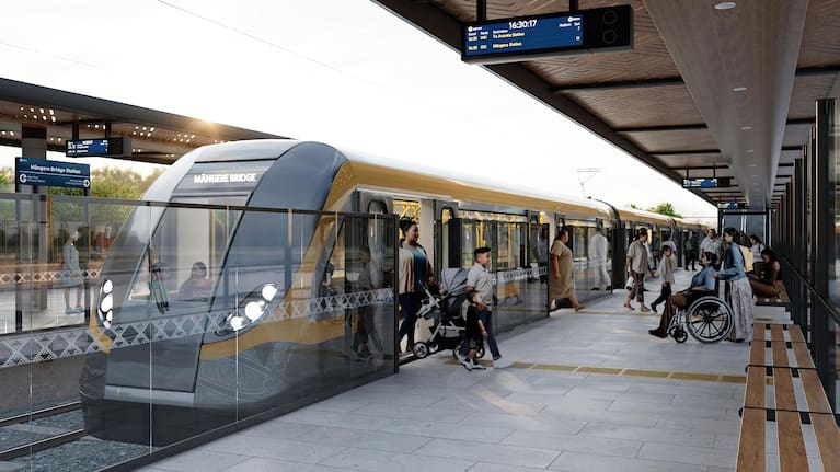 Auckland light rail final render 2023.