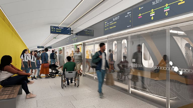 Auckland light rail final render 2023.