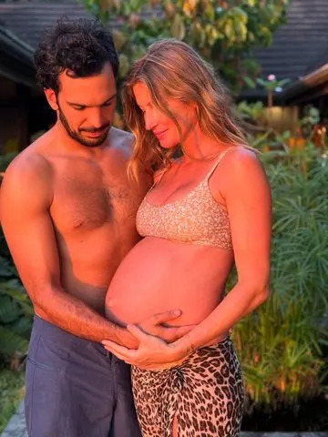 Joaquim Valente and Gisele Bündchen during her pregnancy. Gisele Bündchen / Instagram