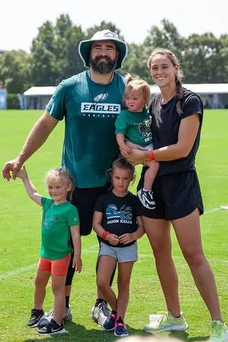 Jason and Kylie Kelce with their childrenCredit: Kylie Kelce/Instagram