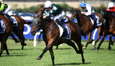 Ohope Wins takes the NZ Oaks from Autumn Glory - image