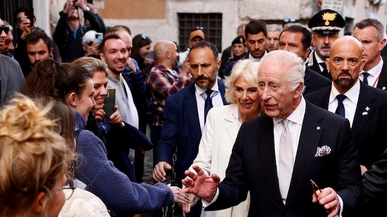 Britain's King Charles III and Queen Camilla in Rome