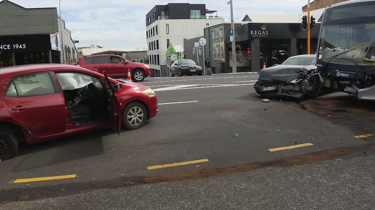 Two cars were involved in the collision.