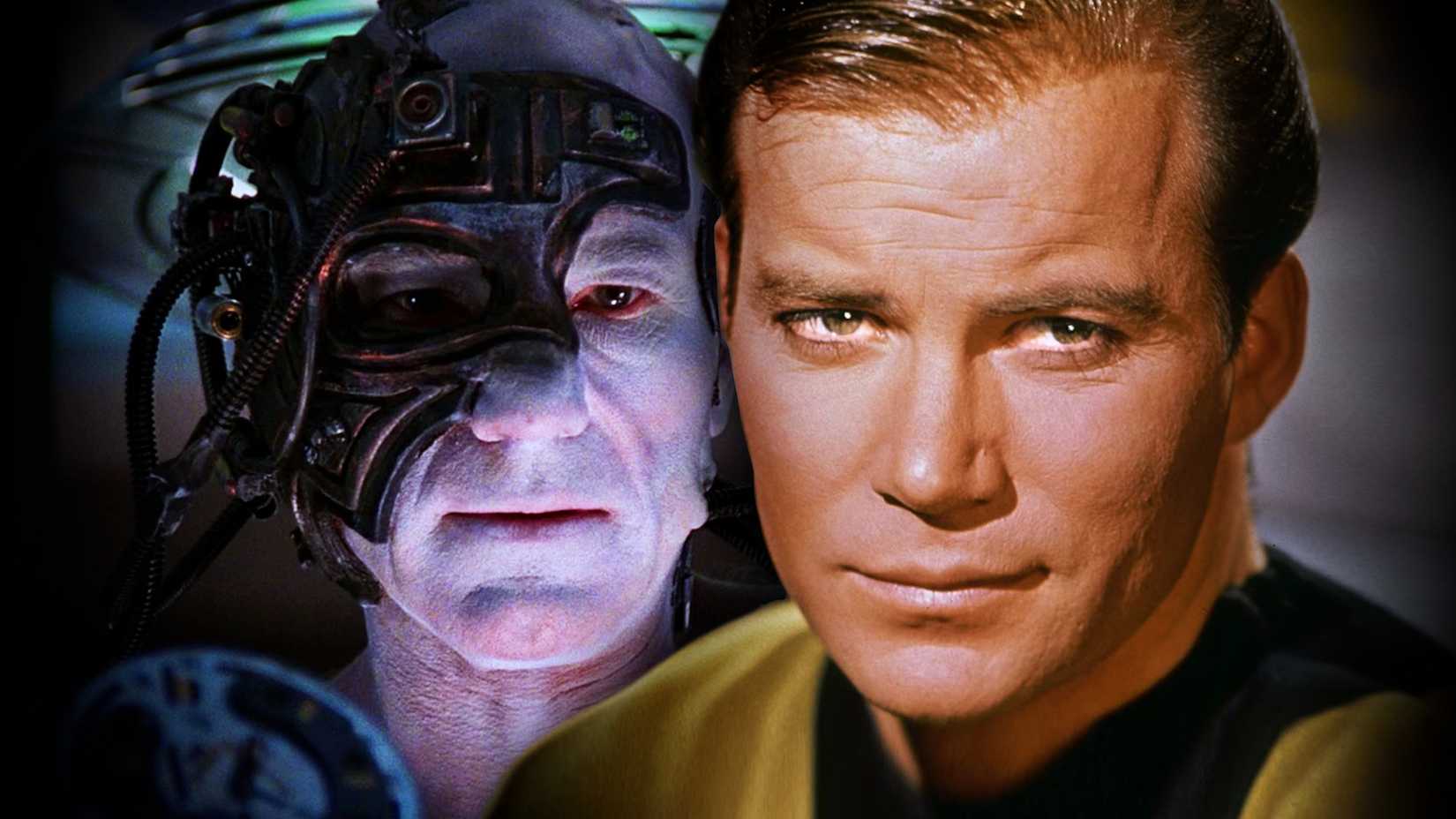 Captain Kirk and Borg Picard in Star Trek Photo