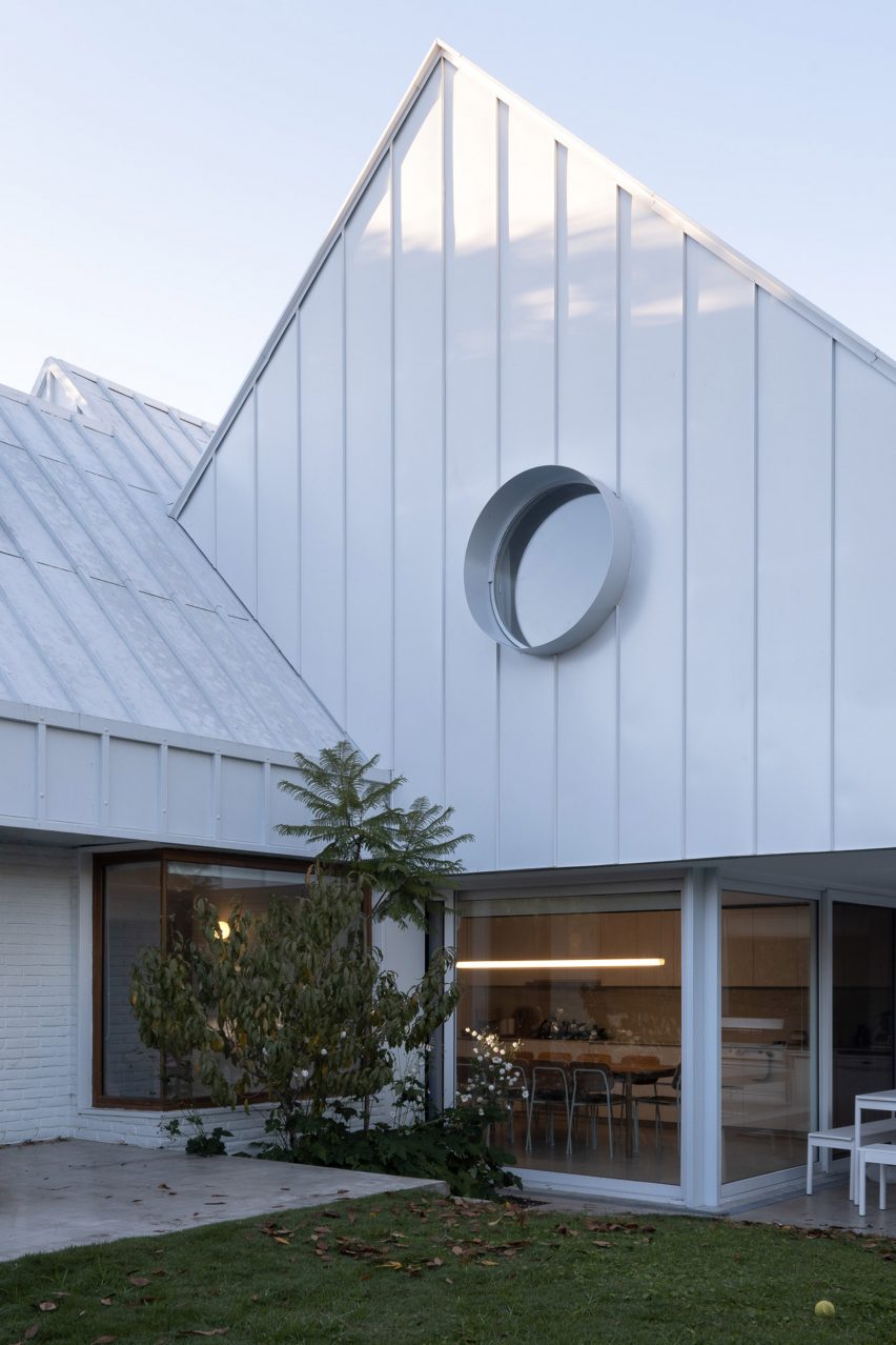 Porthole windows at home extension