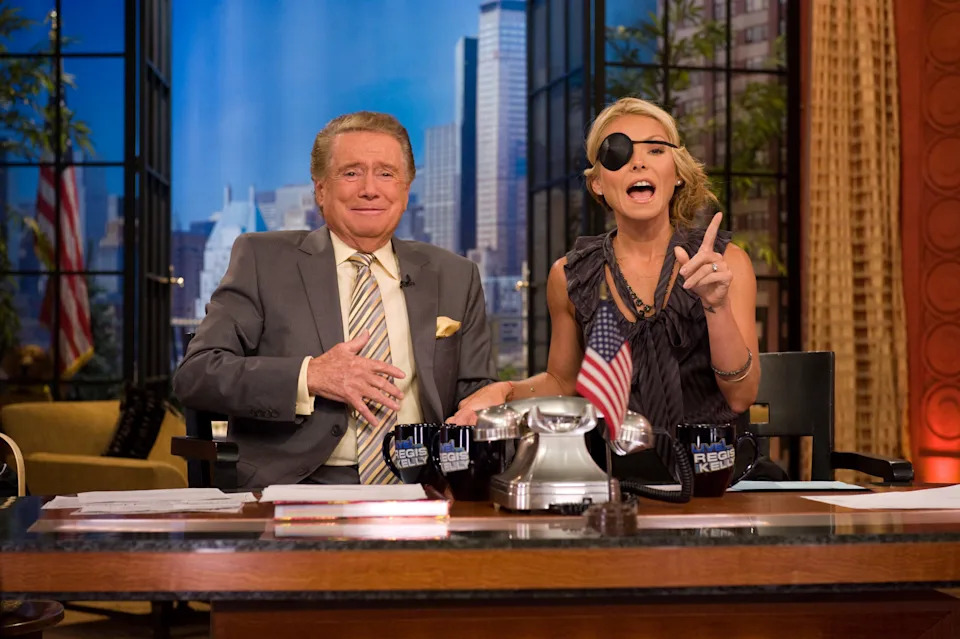 Regis Philbin and Kelly Ripa in Sept. 2010 on "Live with Regis and Kelly."