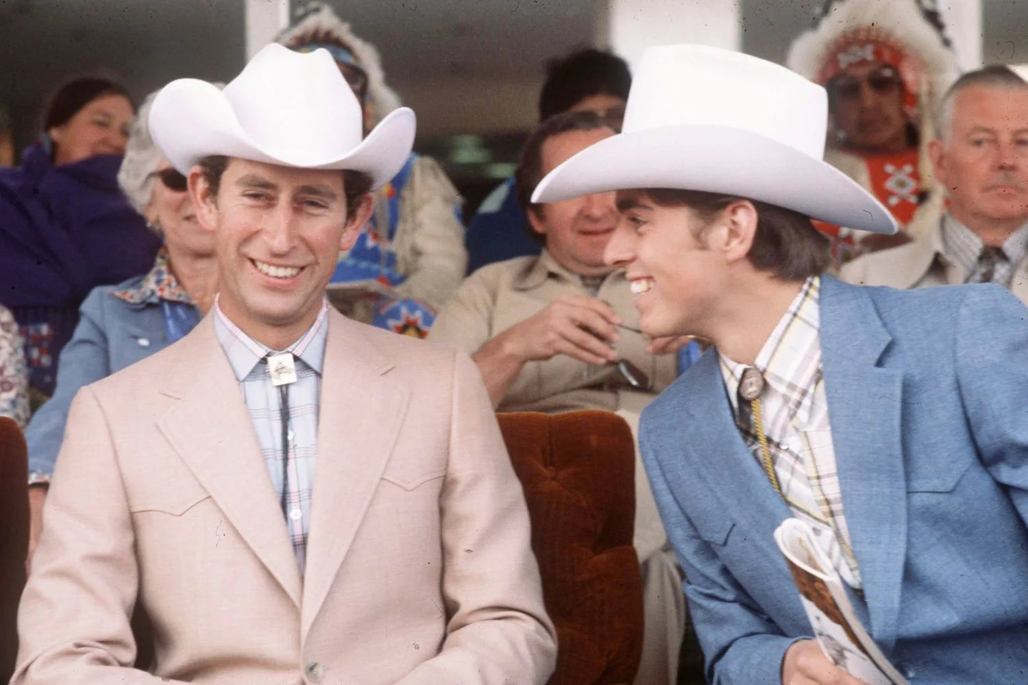 Prince Charles and Prince Andrew in 1977