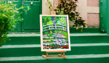 claude monet’s water lilies painting turns into LEGO set