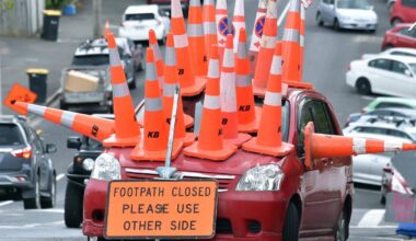 Car's cone covering 'just your usual student antics'