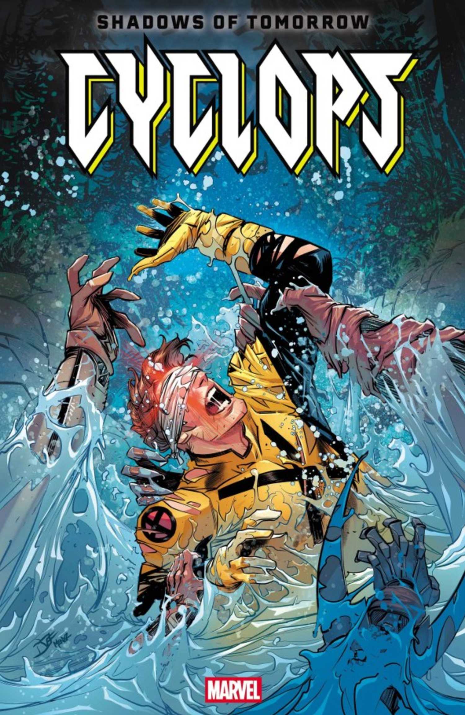 cyclops 3 showing scott summers in a blindfold fighting reavers