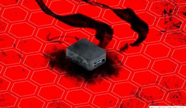 a screenshot of a burned out router or firewall, indicating a breach