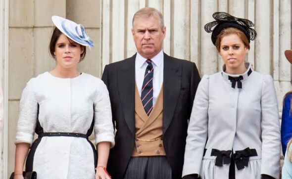 Princess Eugenie and Princess Beatrice with their dad Andrew Mountbatten-Windsor Princess Eugenie and Princess Beatrice with their dad Andrew Mountbatten-Windsor
