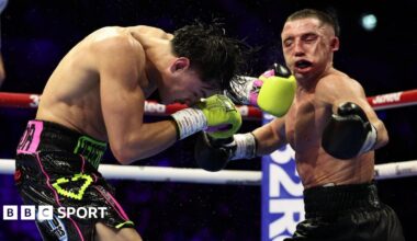 Brandon Figueroa punches Nick Ball and his face contorts