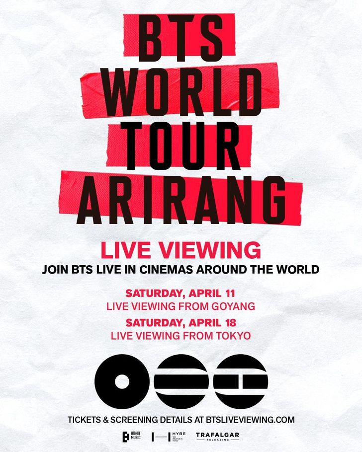 BTS will livestream the opening shows of its new world tour 'Arirang' in cinemas across South Korea and around the world. Courtesy of BigHit Music