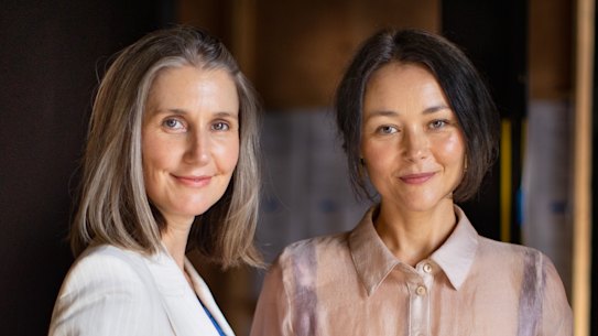 Ella Caldwell and Ngaire Dawn Fair during rehearsals for The Doll Trilogy.