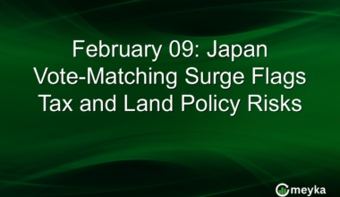 February 09: Japan Vote-Matching Surge Flags Tax and Land Policy Risks