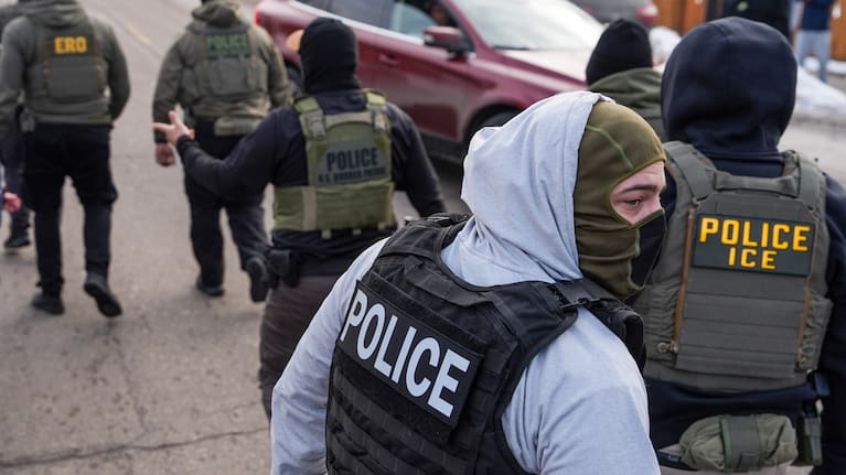Federal agents conduct immigration enforcement operations