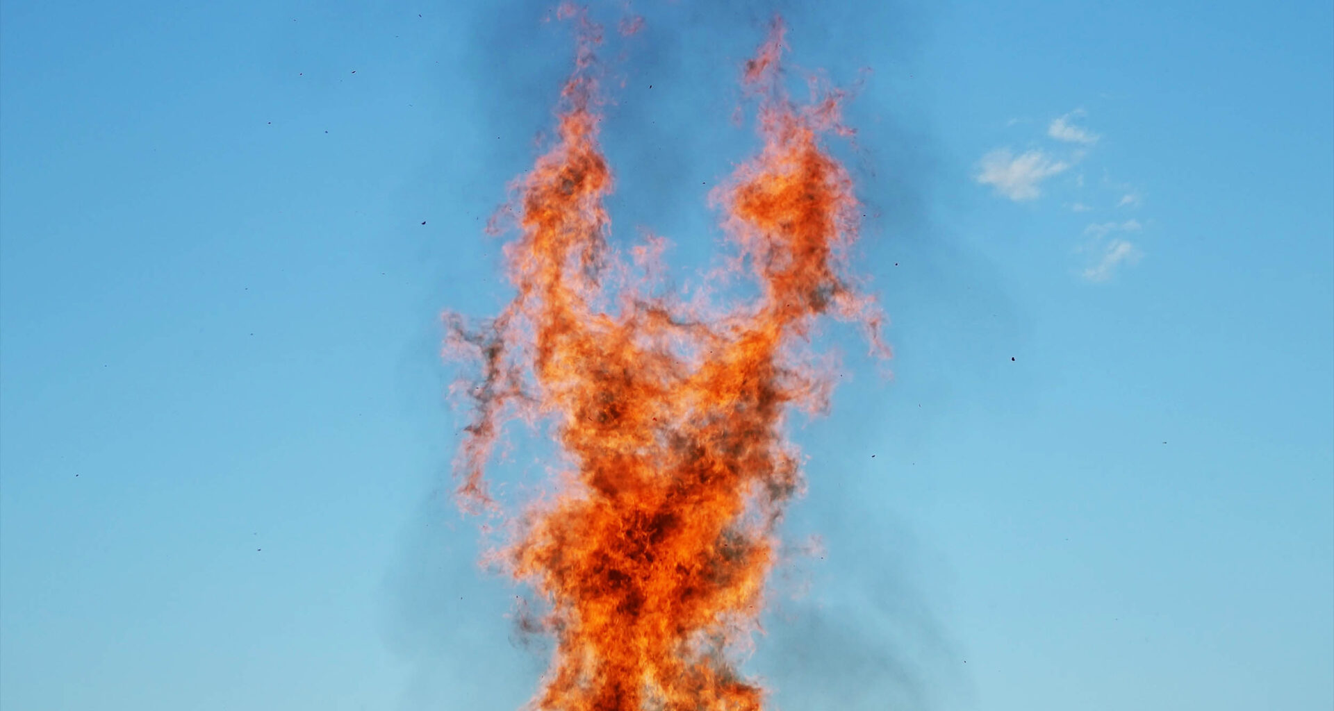 Spinning fire whirls may clean oil spills faster and with less smoke