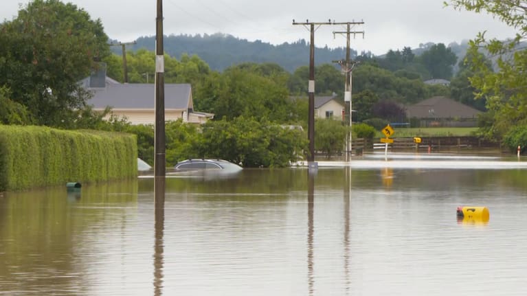 A man was found dead in his vehicle after it was submerged by floodwaters on State Highway 39 last night.
