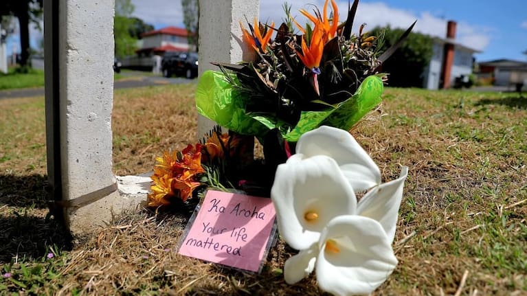 Flowers left for Marychurch. (File photo).