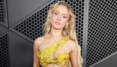 Zara Larsson Glows in a Golden-Yellow Set at the 2026 Grammys