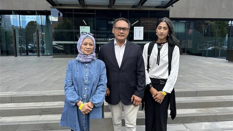 Hamimah Ahmat, Rashid Omar and Sara Qasem in Christchurch. They all lost family members in the atrocity. 