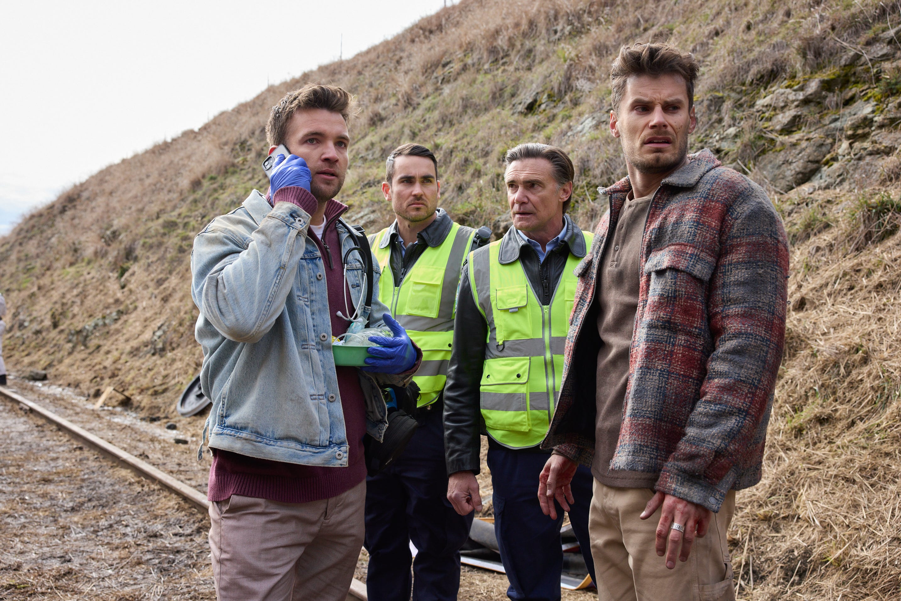 levi fowler, cash newman, david langham and eddie shepherd in home and away