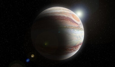 Abstract planet jupiter and space background