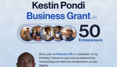 Call for Applications: Kestin Pondi Business Grant 2026 (₦5 Million for