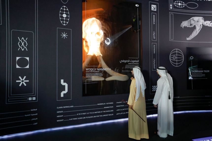 Sheikh Hamdan bin Mohammed bin Rashid Al Maktoum (left) at the launch of the initiative at the Museum of the Future, Dubai.