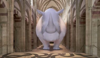 Inflatable Rhinoceros Fills Medieval Kunstmuseum Magdeburg