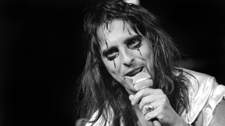 Alice Cooper performing in 1970s