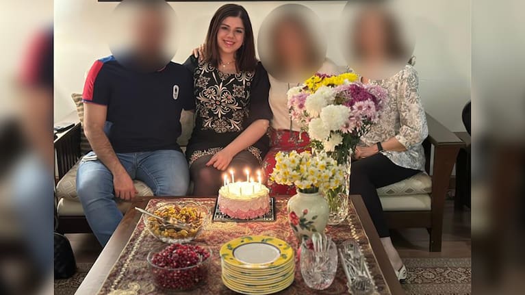 With my cousin, aunt and grandma in Iran.