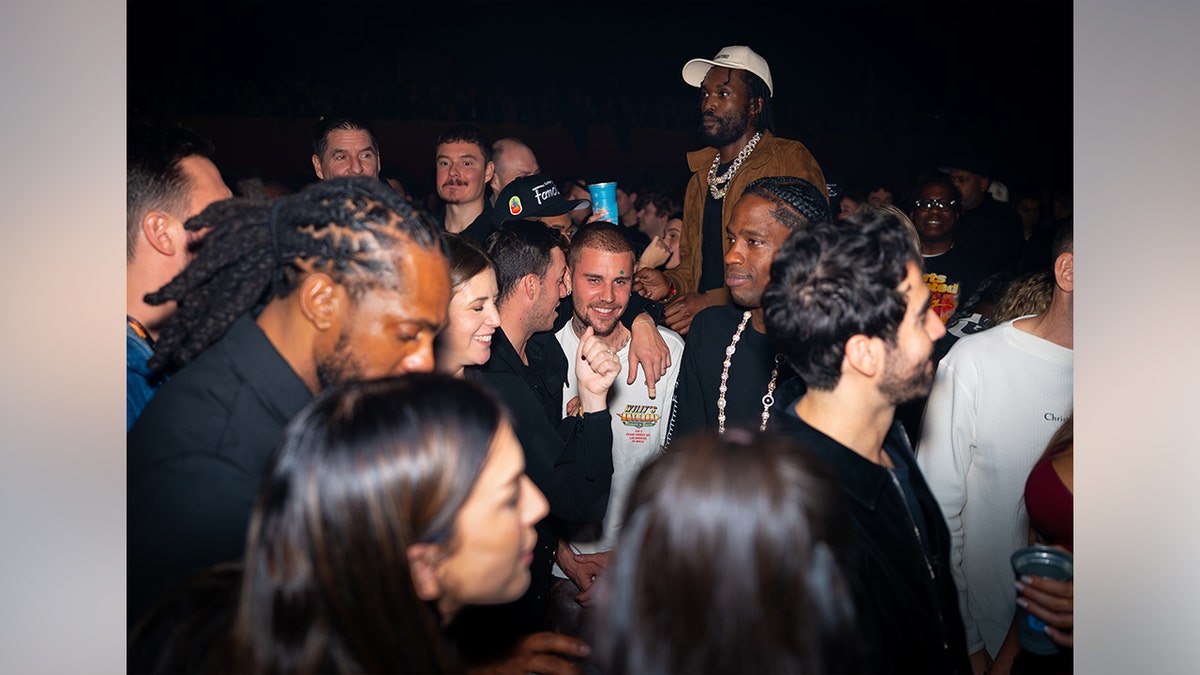 Celebrities partying.