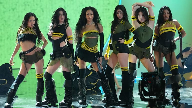 KATSEYE performs Gnarly during the 68th annual Grammy Awards.