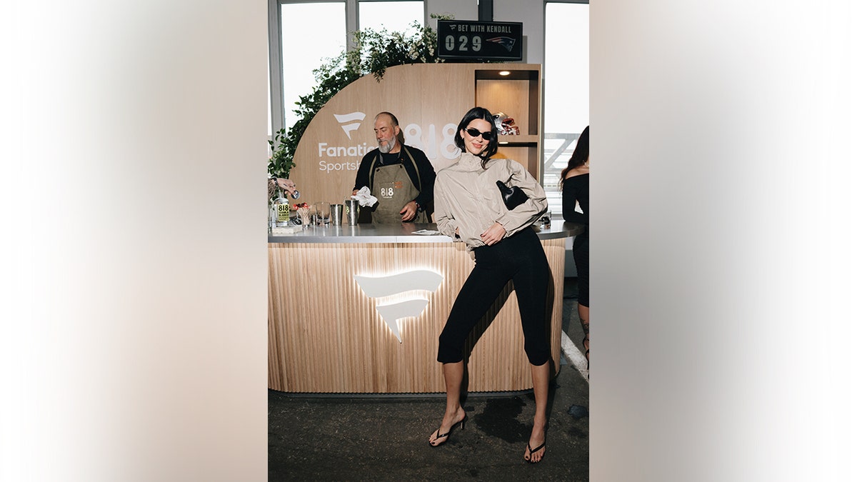 Kendall Jenner at a Super Bowl party.