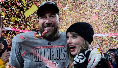 Is she cheering on Travis Kelce?