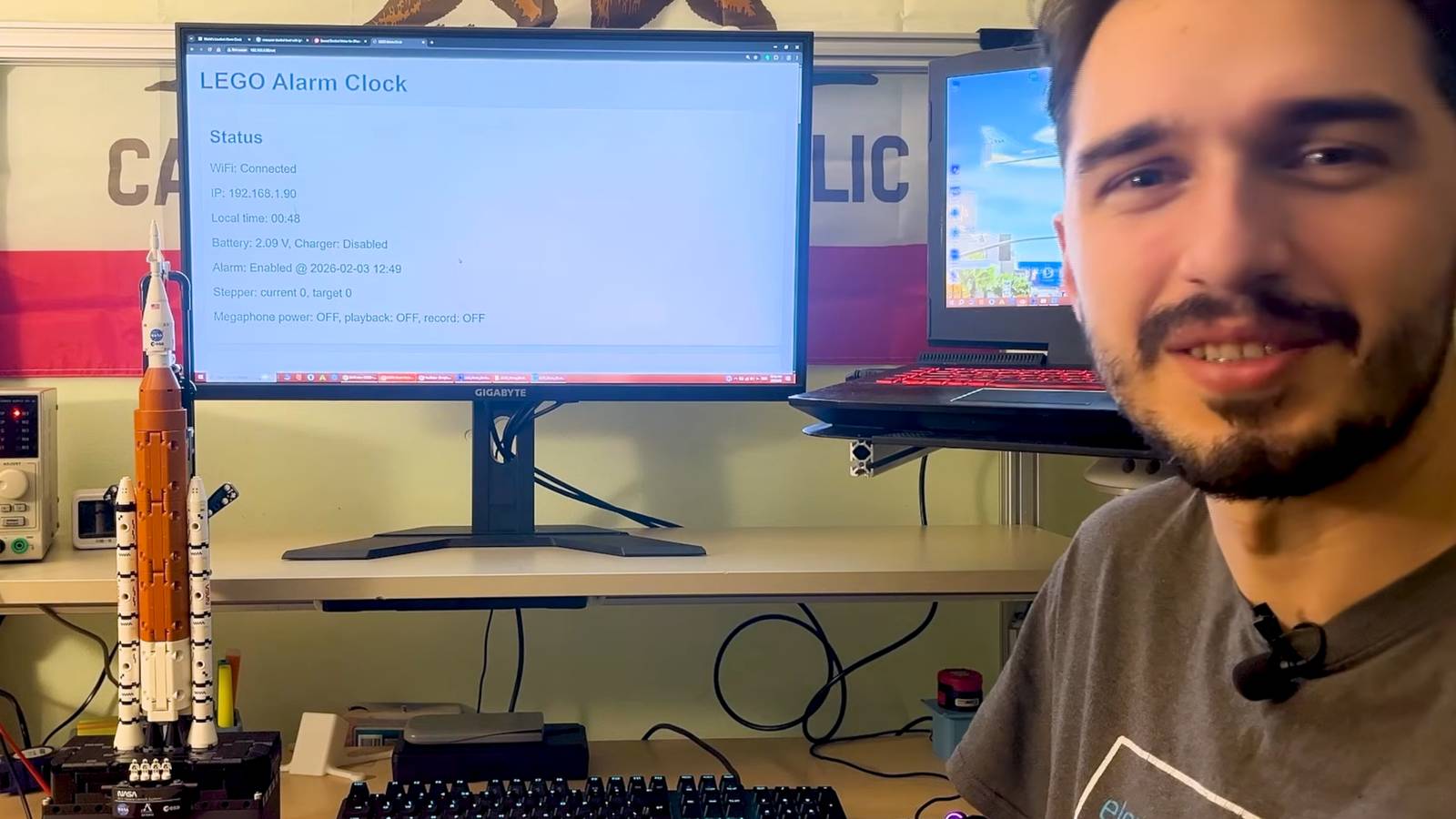 Someone used an Arduino to turn the Lego NASA Artemis SLS set into an alarm clock