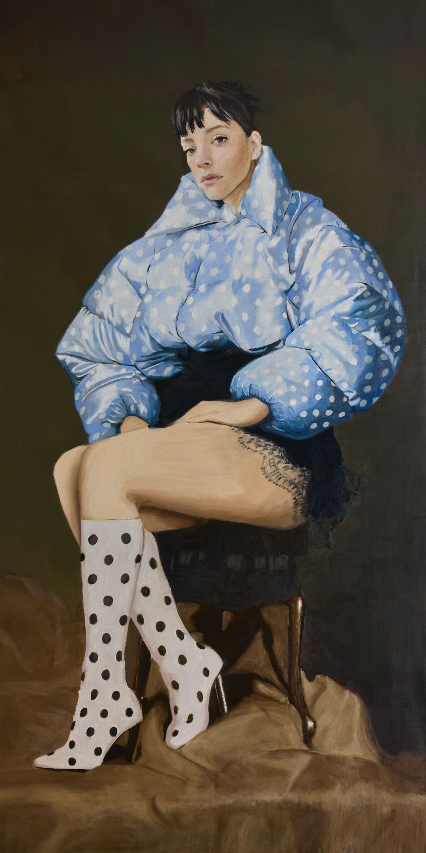 Singer Lily Allen, painted for the cover of her album 